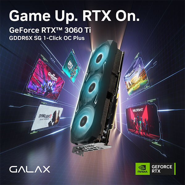 Galax RTX 3060 Ti SG 1-Click OC Plus 8GB Gaming Graphics Card